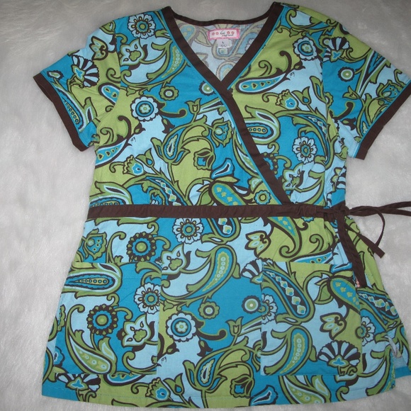 Koi Tops - Koi by Kathy Peterson Paisley stretch scrub top